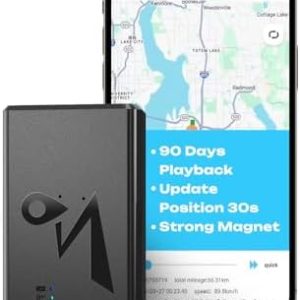 4G LTE GPS Tracker for Vehicles & Cars 90-Day Battery Life, Real-Time Tracking & Geo-Fencing Alerts, USA/Canada Coverage Multi Alerts with Car Tracker Design (Subscription Required)